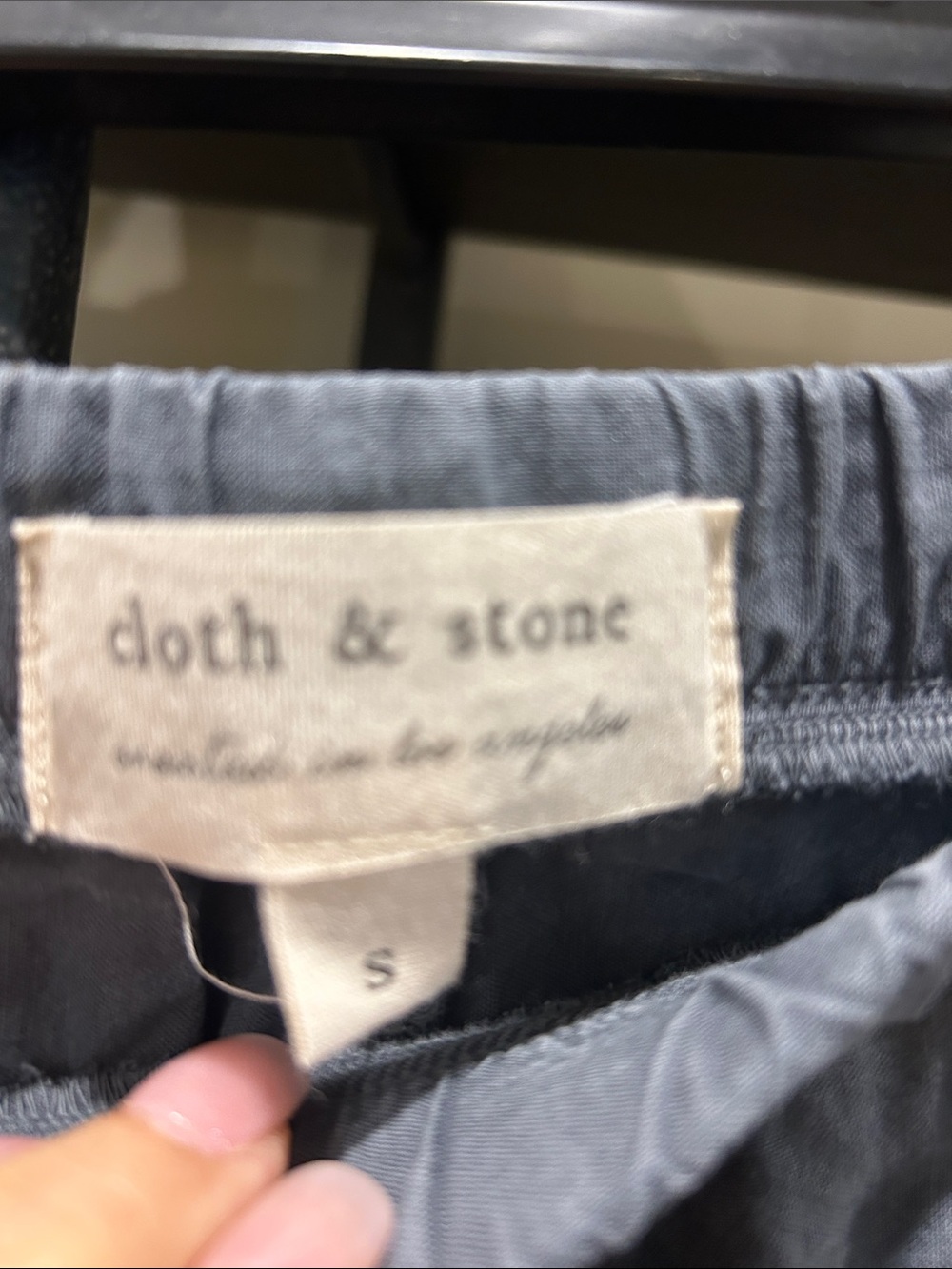 Cloth & Stone Casual Womens Slate Blue Drawstring Jogger Pants - Picture 2 of 3